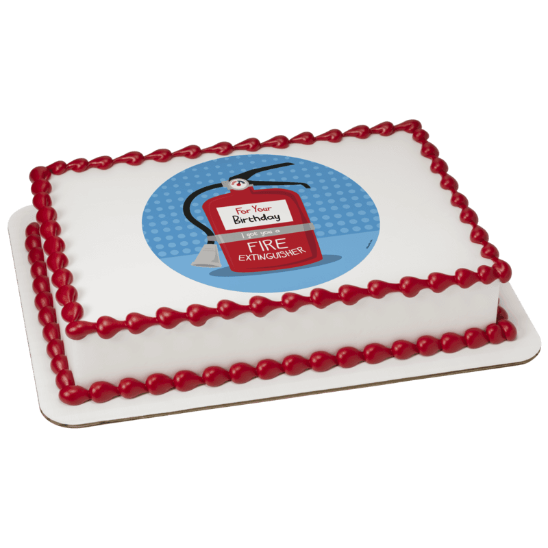 Fire Extinguisher Cake