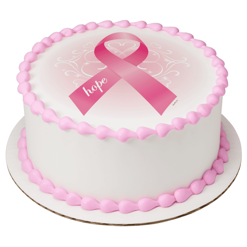 Breast Cancer Awareness Ribbon of Hope Cake