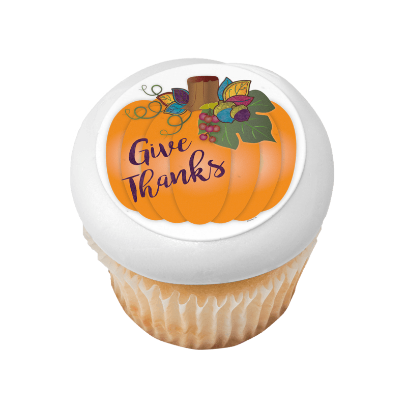 Give Thanks Pumpkin Cupcake
