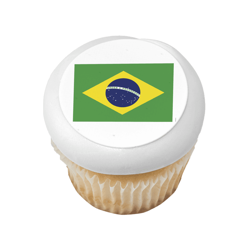 Brazil Country Flag Cupcake