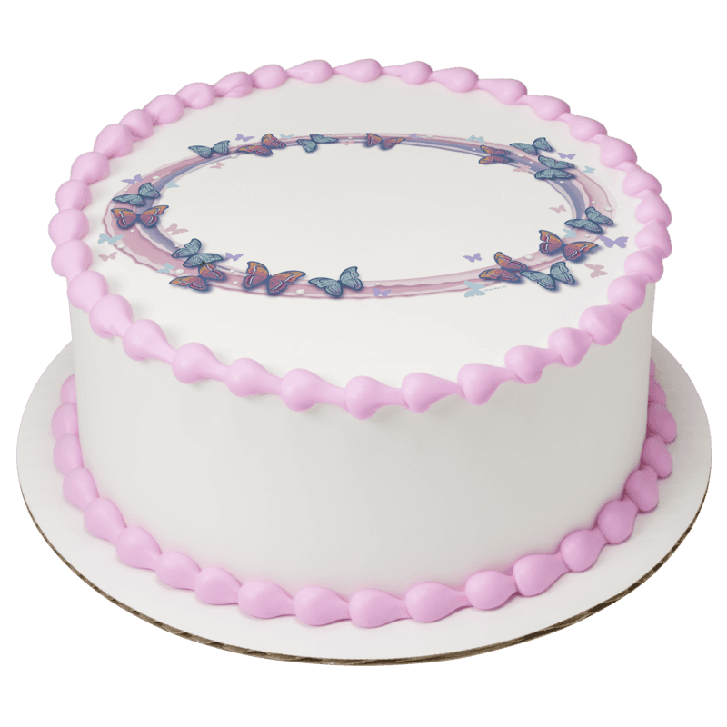 Fluttering Butterflies Sheet Cake