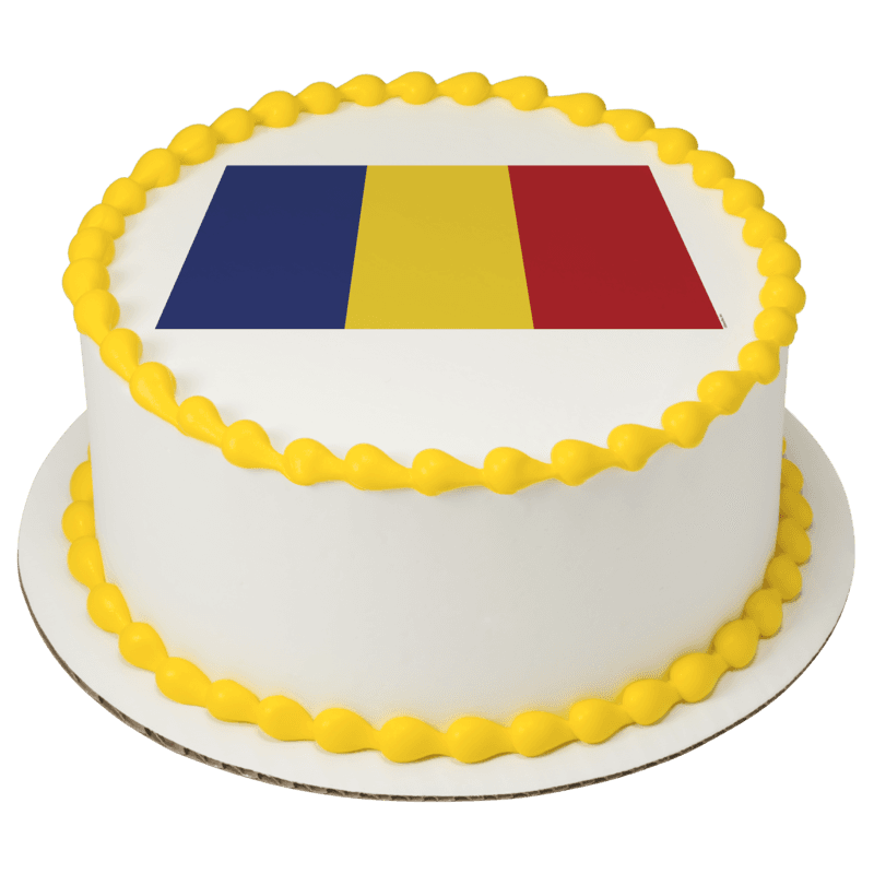 Romania Country Flag Cake