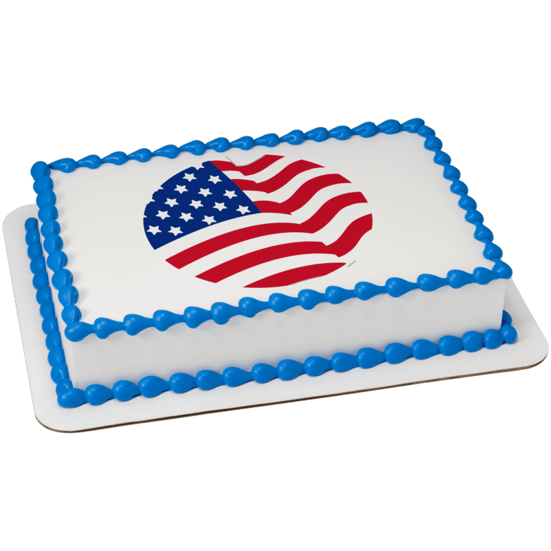 American Flag Round Cake