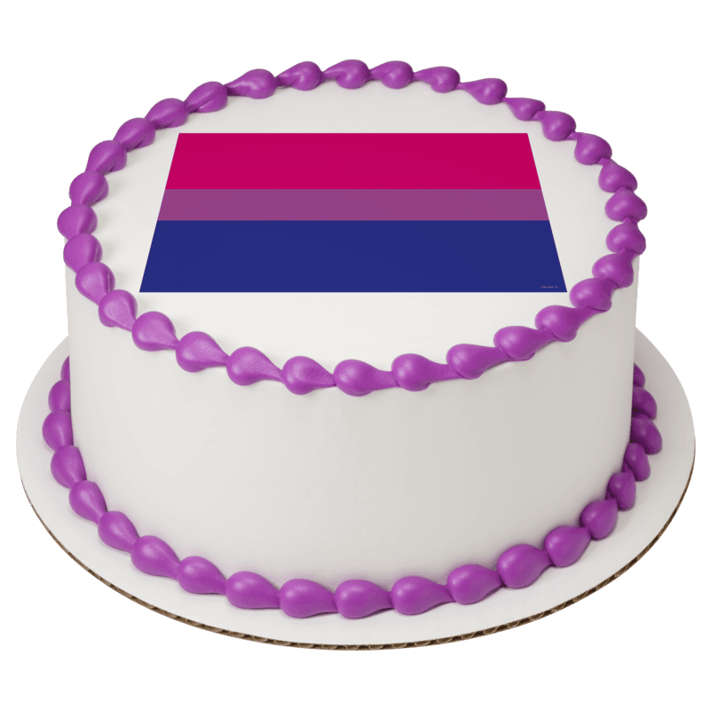 Bisexual Pride Flag Cake