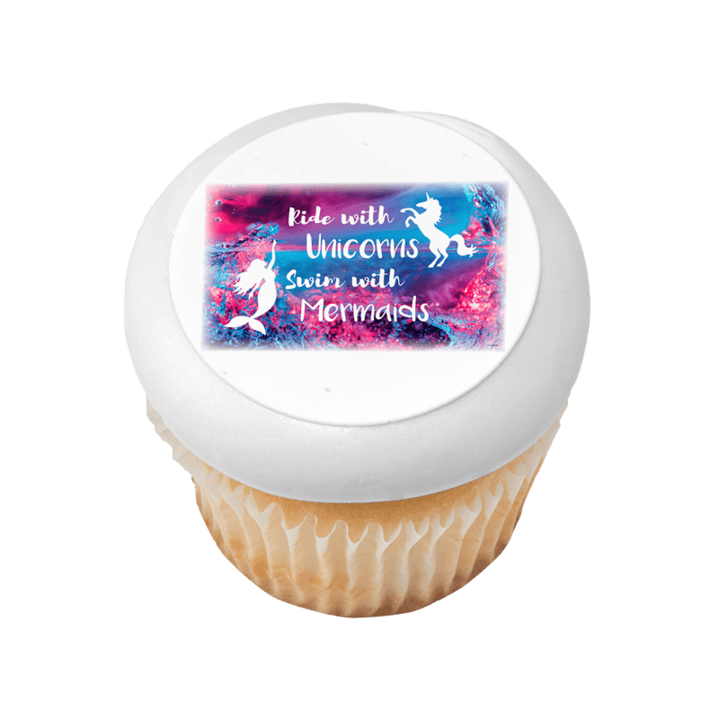 Mermaid And Unicorn Cupcake