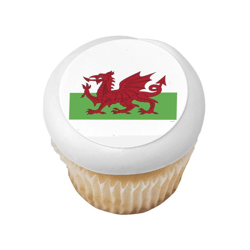 Wales Country Flag Cupcake