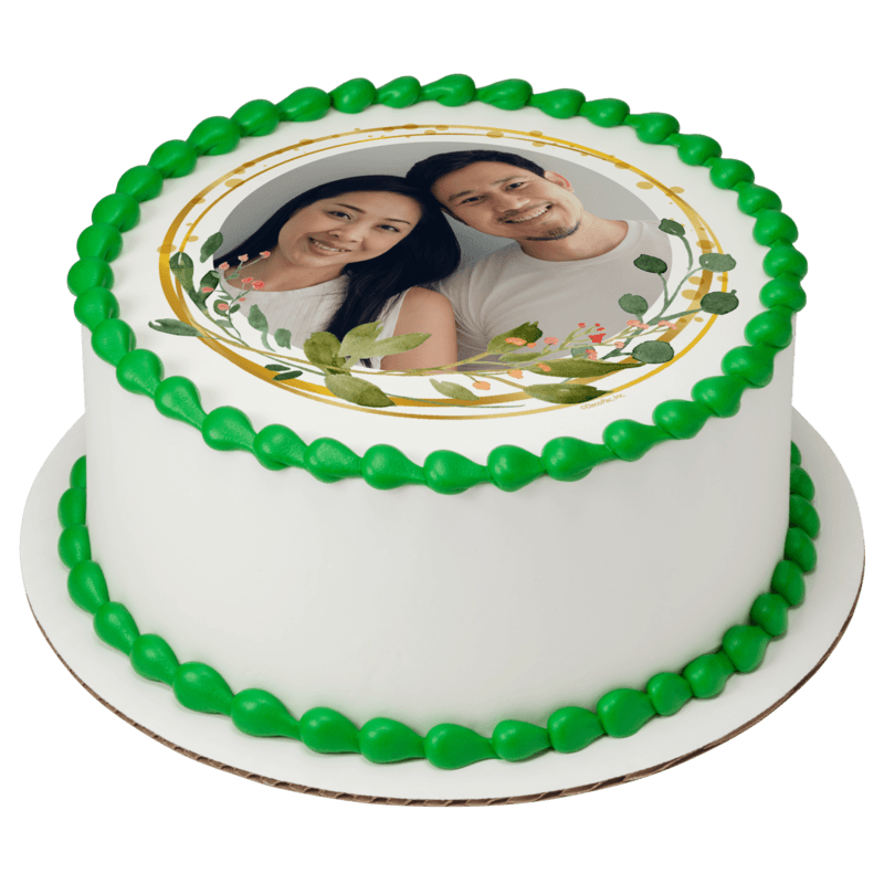 Leaves Circle Cake