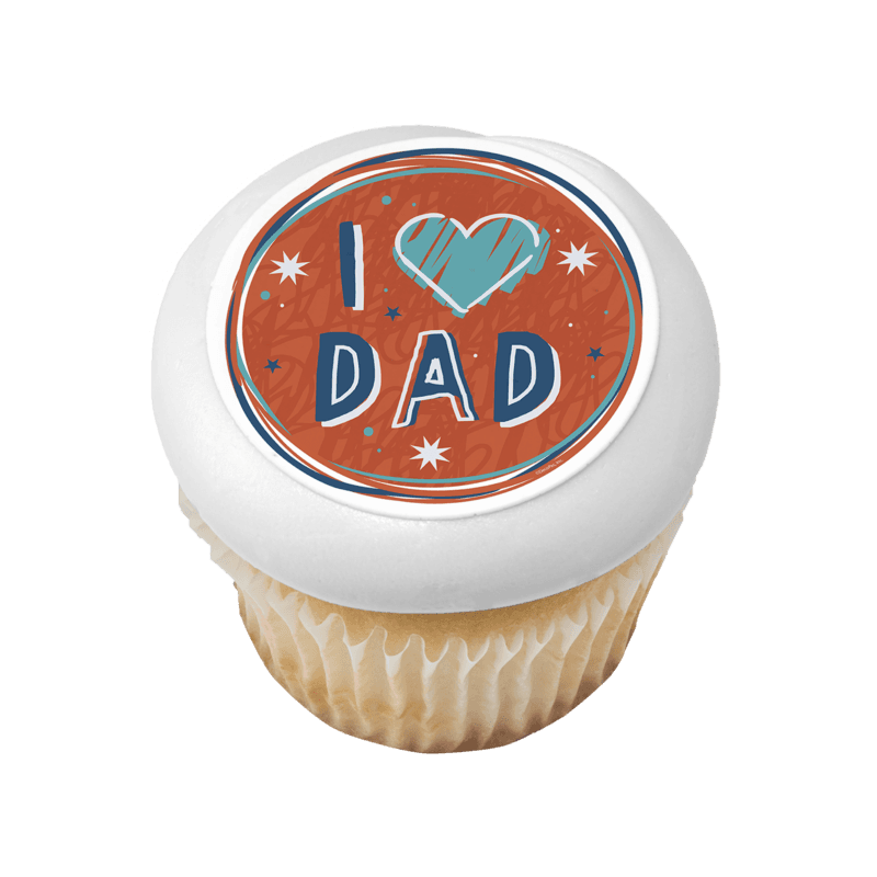 I Heart Dad Cupcake