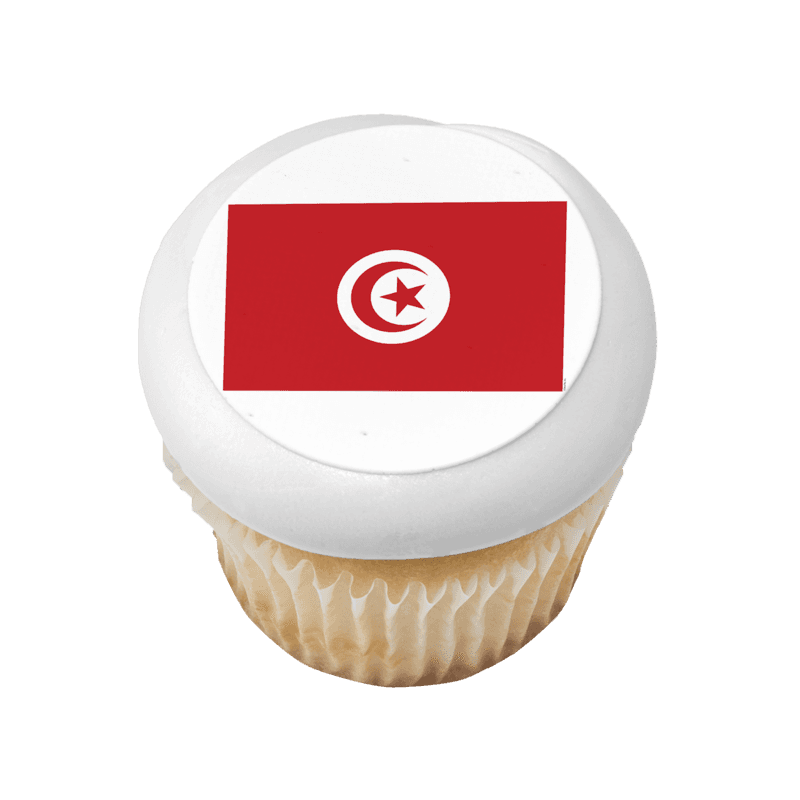 Tunisia Country Flag Cupcake