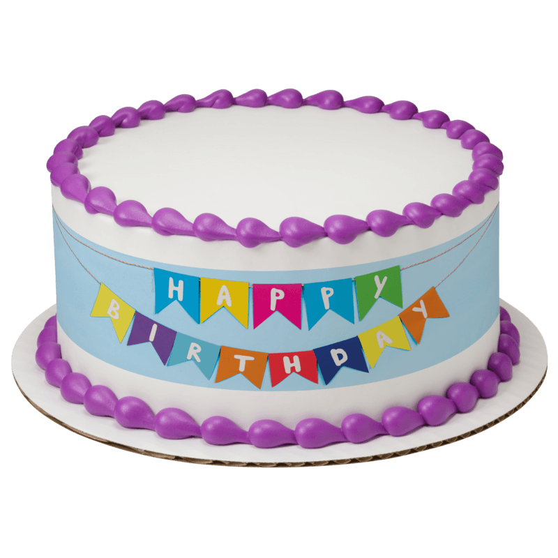 Bunting Banner Cake
