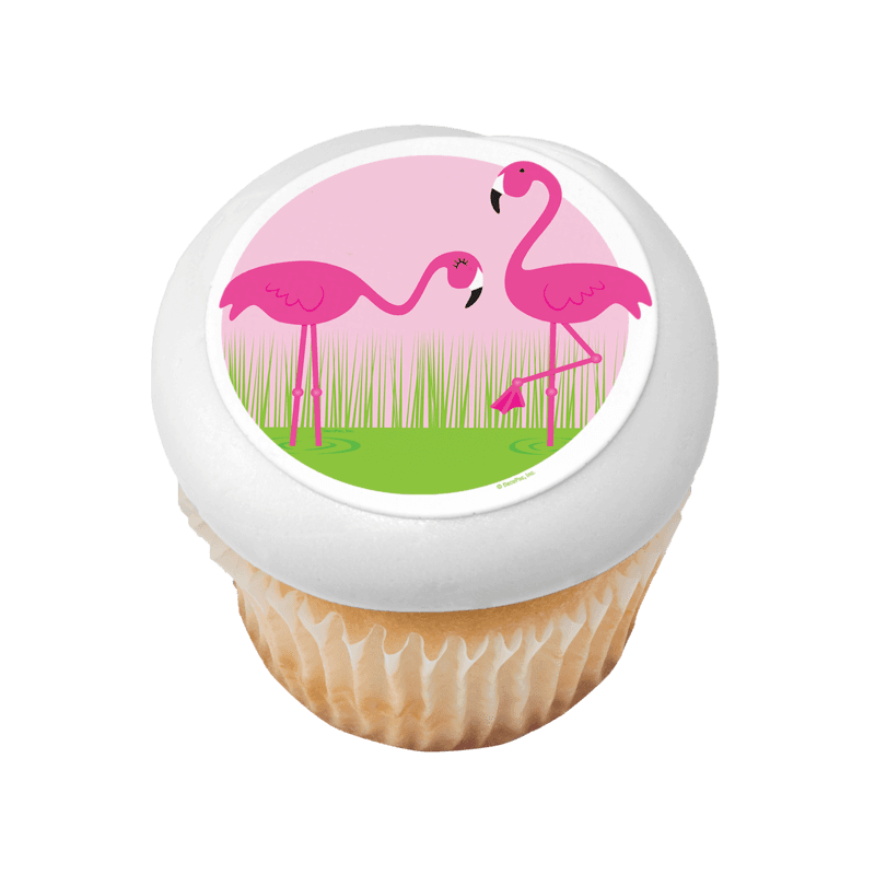 Pink Flamingos Cupcake