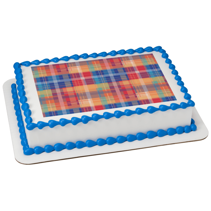 Plaid Sheet Cake