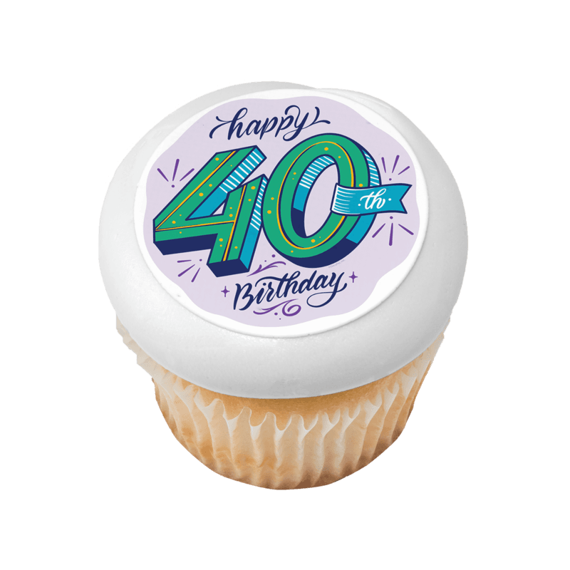 40th Birthday Cupcake
