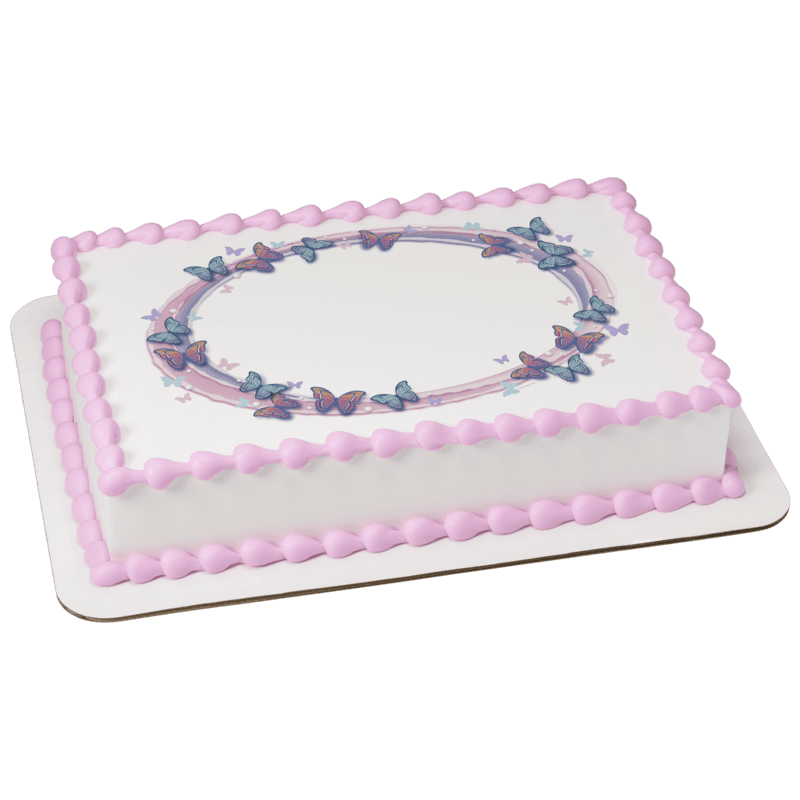 Fluttering Butterflies Sheet Cake
