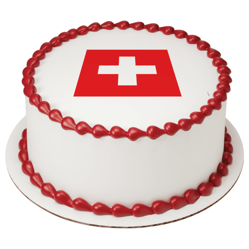 Switzerland Country Flag Cake