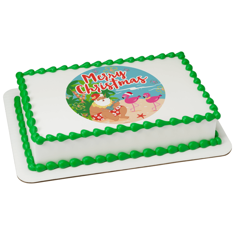 Santa on Summer Holiday Cake