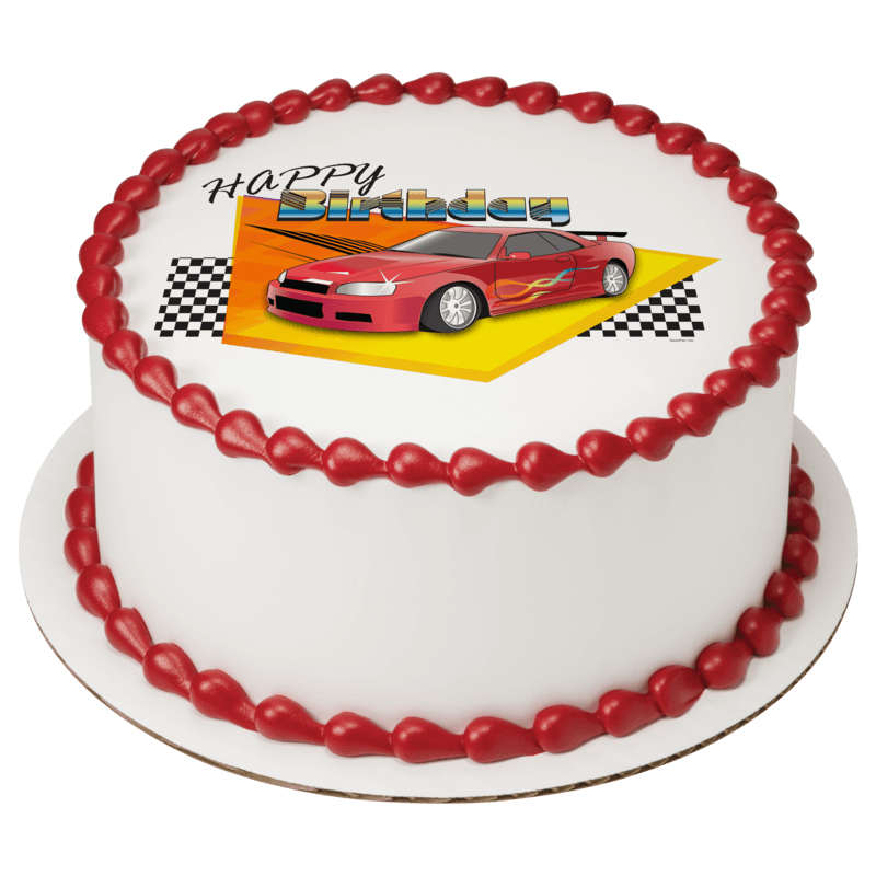 Birthday Race Car Cake