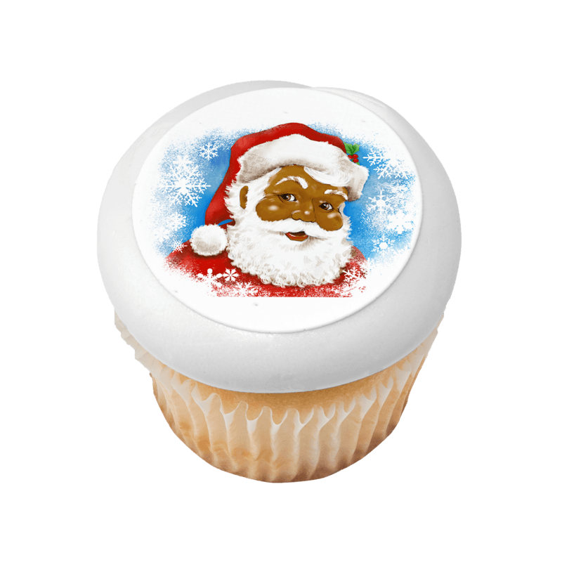 Classic Santa African American Cupcake