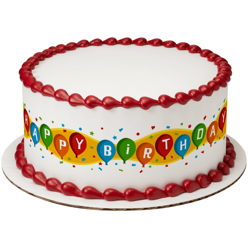 Happy Birthday Balloons Cake