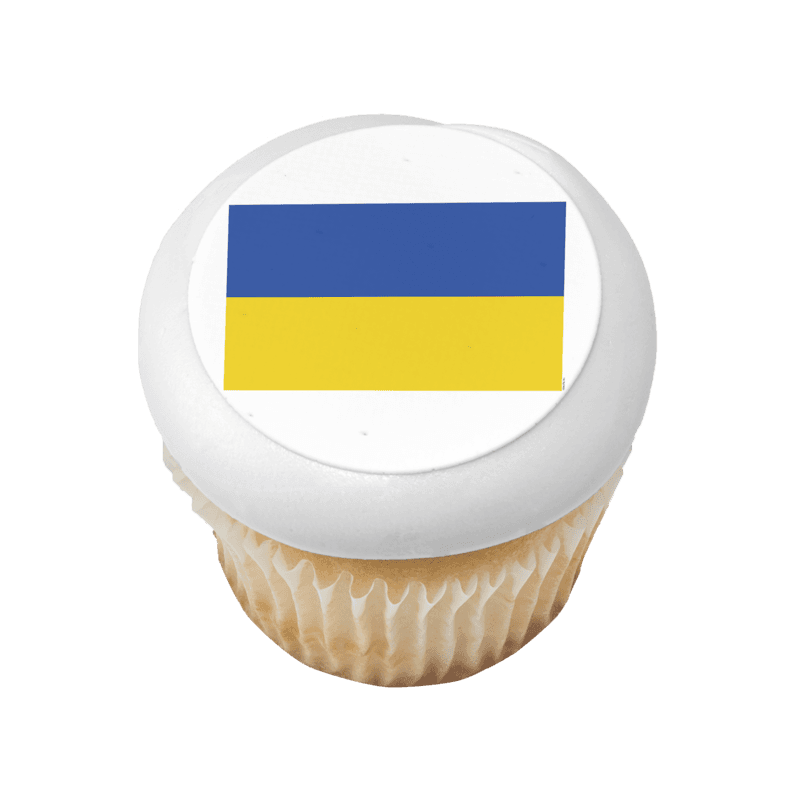 Ukraine Country Flag Cupcake