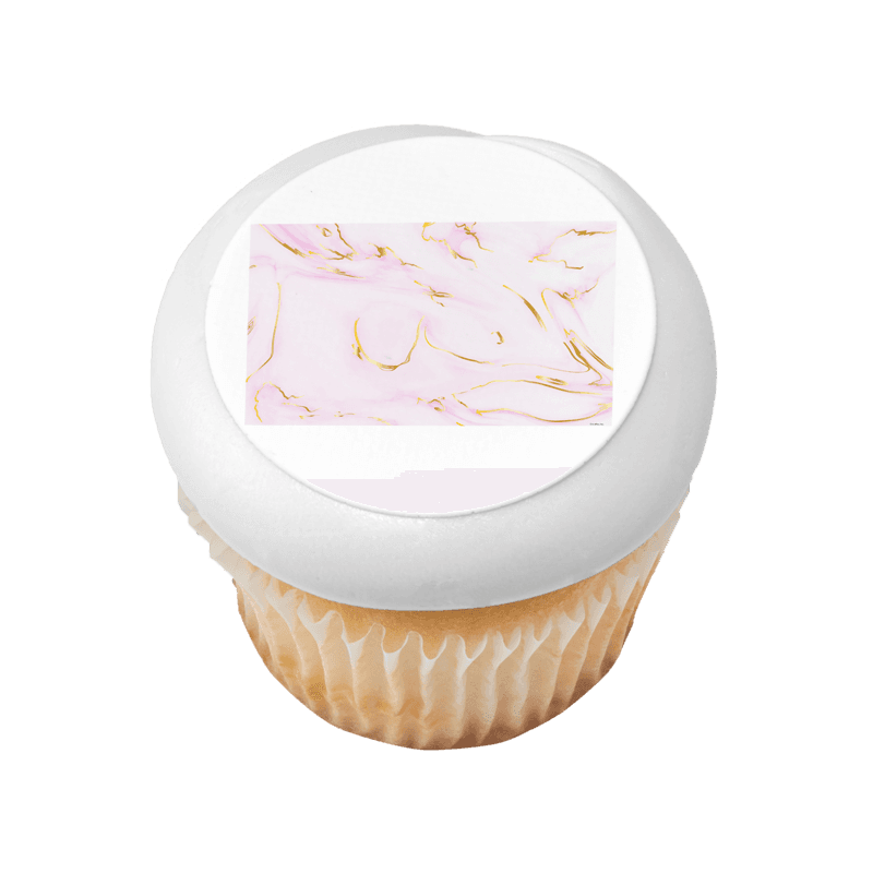 Pink Marble Cupcake