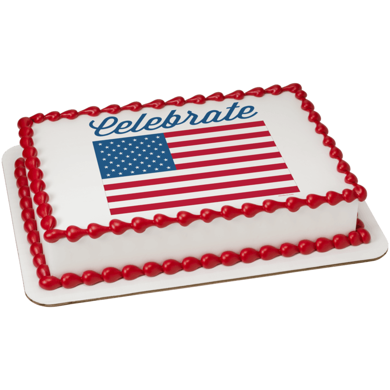 Celebrate America Flag Cake