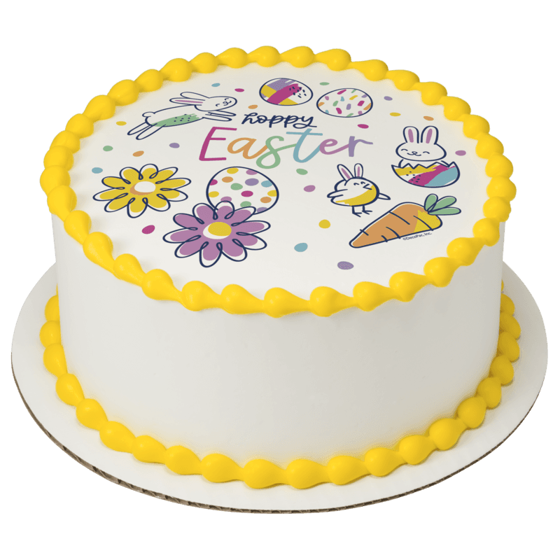 Hoppy Easter Doodle Bunny Cake