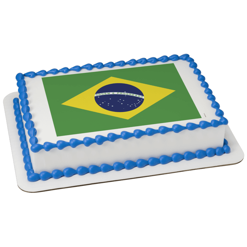 Brazil Country Flag Cake