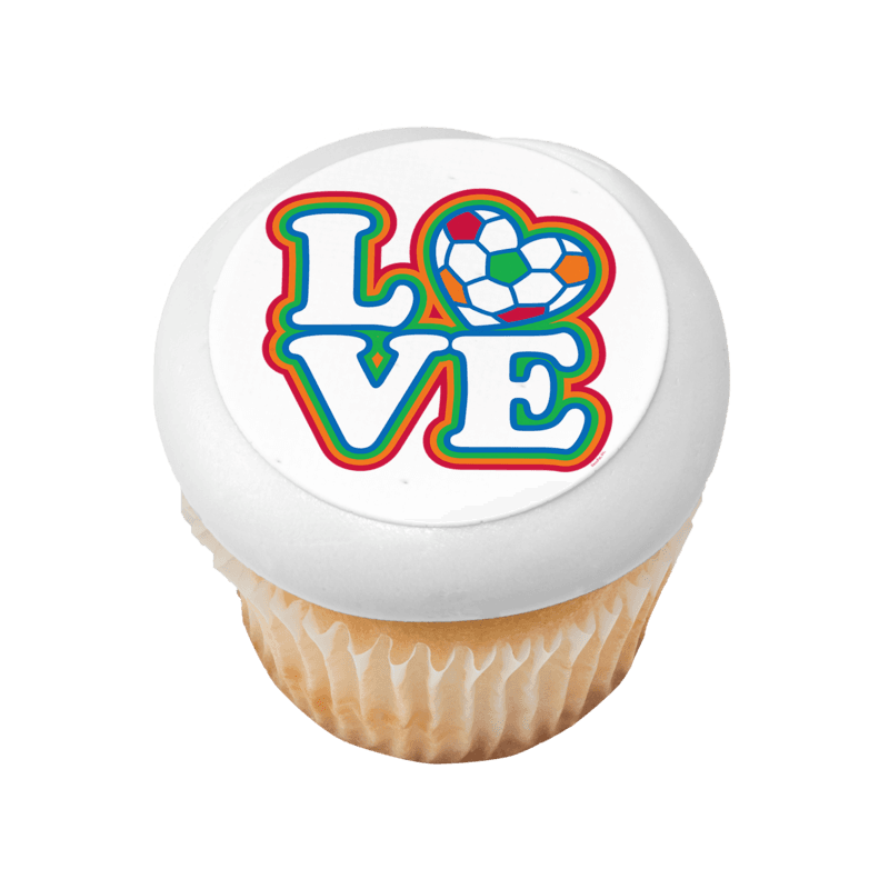 Soccer Love Cupcake