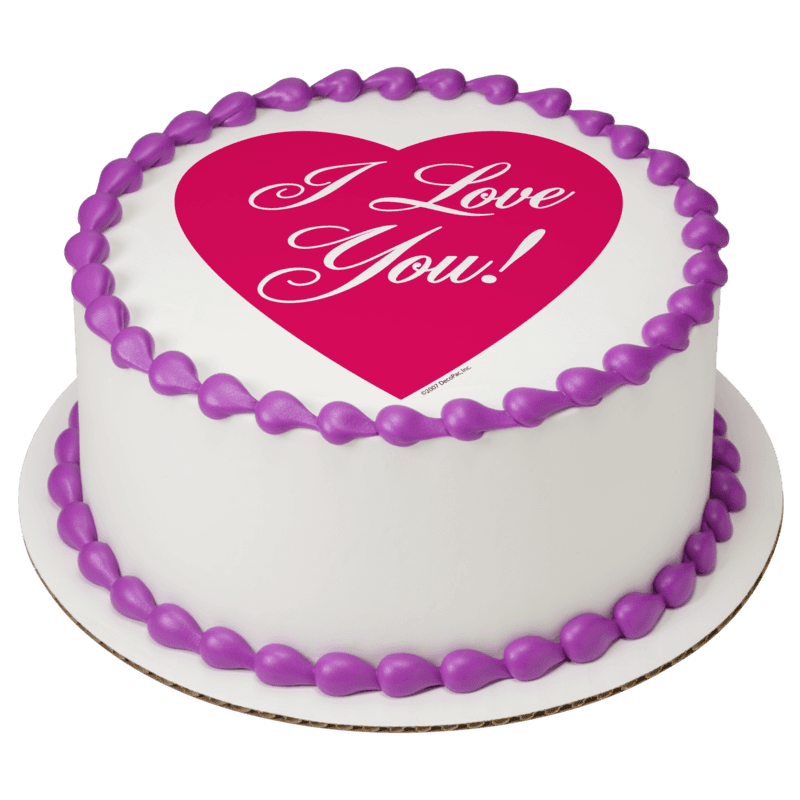 I Love You Valentine Cake