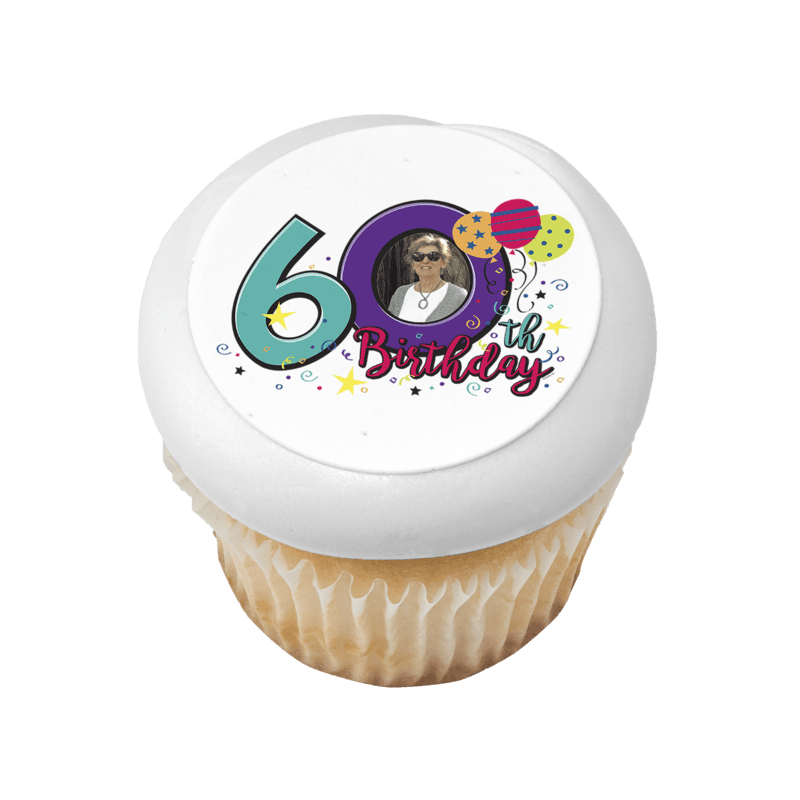 Happy 60th Birthday Cupcake