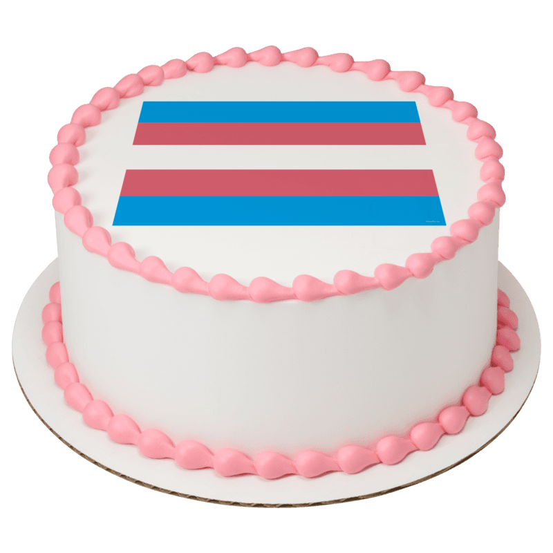 Transgender Pride Flag Cake