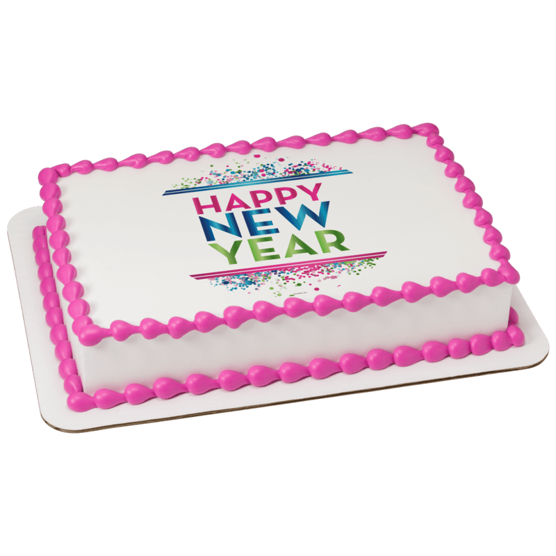 New Year's Confetti Cake