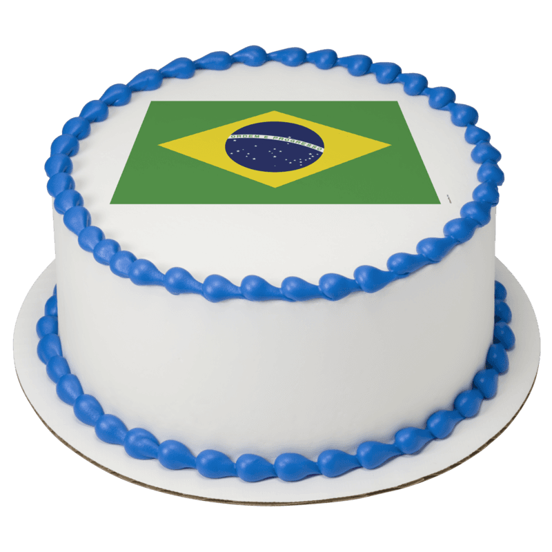 Brazil Country Flag Cake