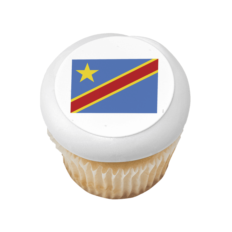 Republic of the Congo Country Flag Cupcake