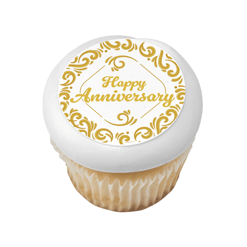 Gold Anniversary Cupcake
