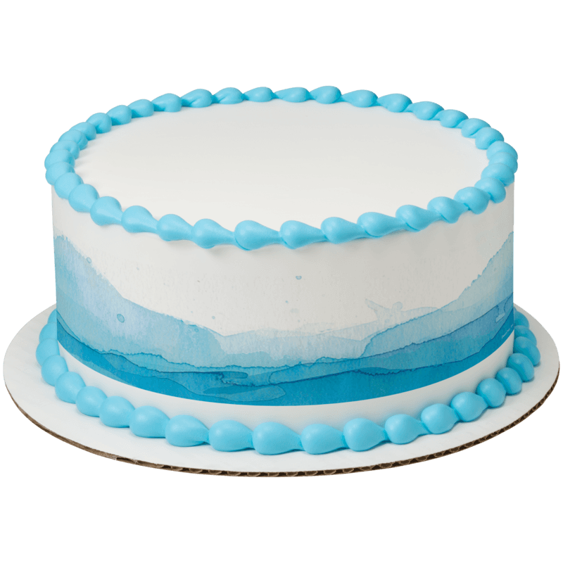 Watercolor Waves Cake