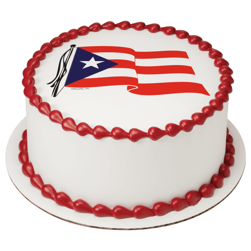 Puerto Rican Flag Cake