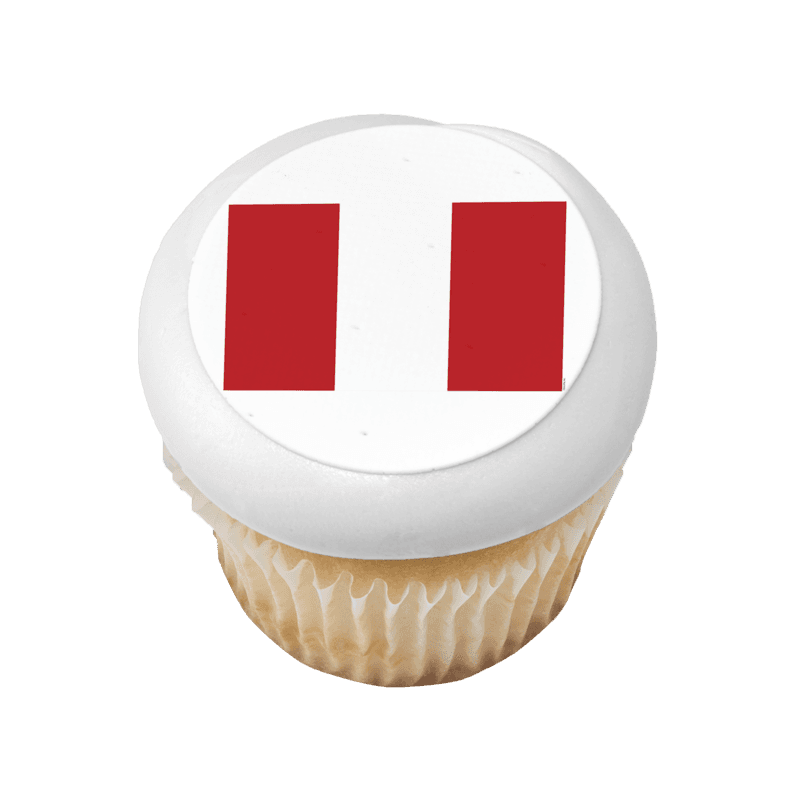 Peru Country Flag Cupcake
