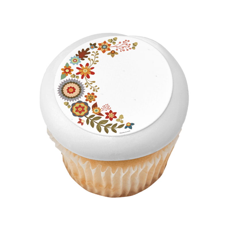 Autumn Flowers Cupcake