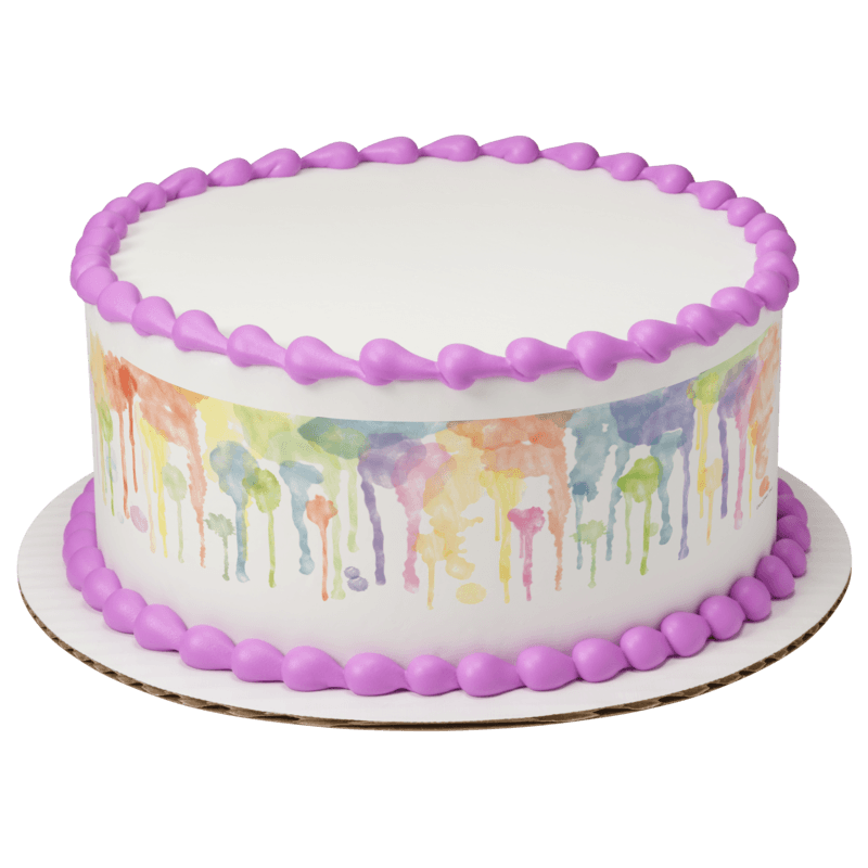 Bright Watercolor Cake