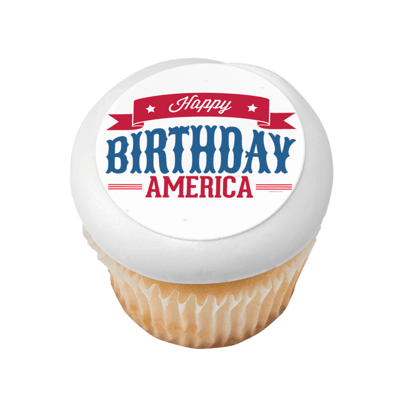 Celebrate America Happy Birthday Cupcake