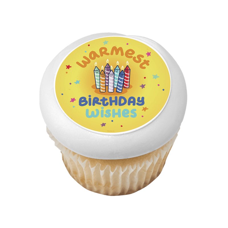 Warmest Birthday Wishes Cupcake