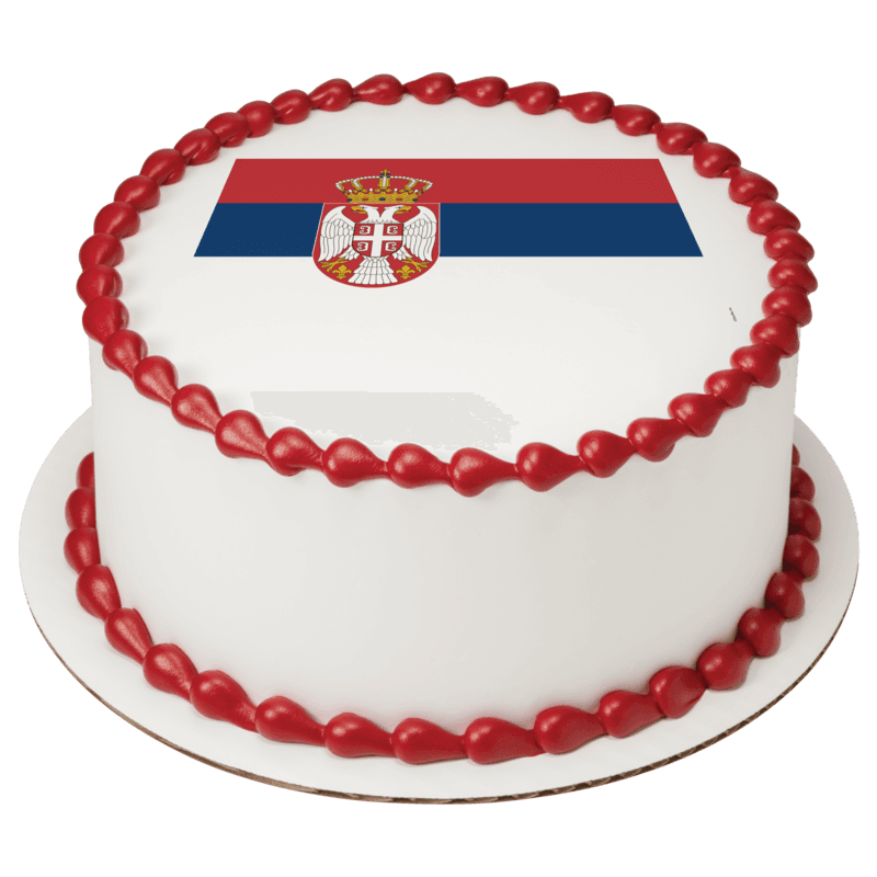 Serbia Country Flag Cake
