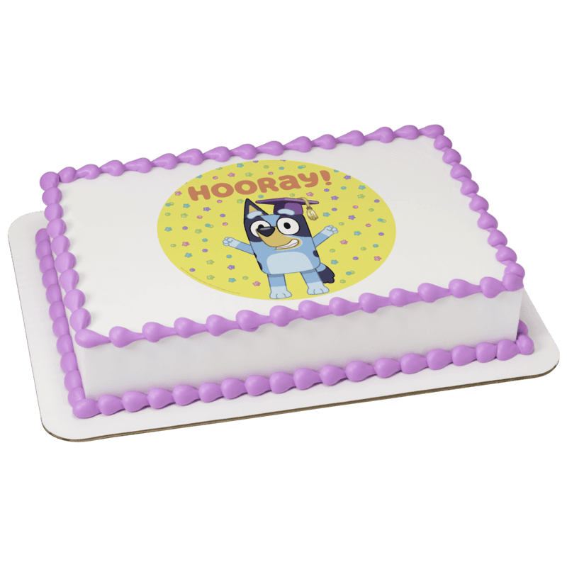 Bluey Hooray! Graduation Cake