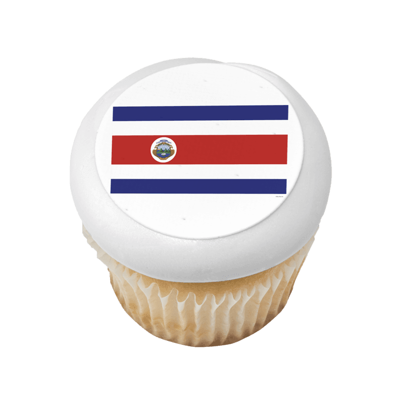 Costa Rica Country Flag Cupcake