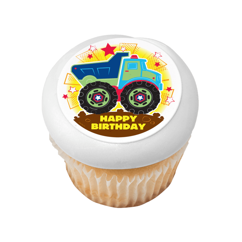 Happy Birthday Truck Cupcake