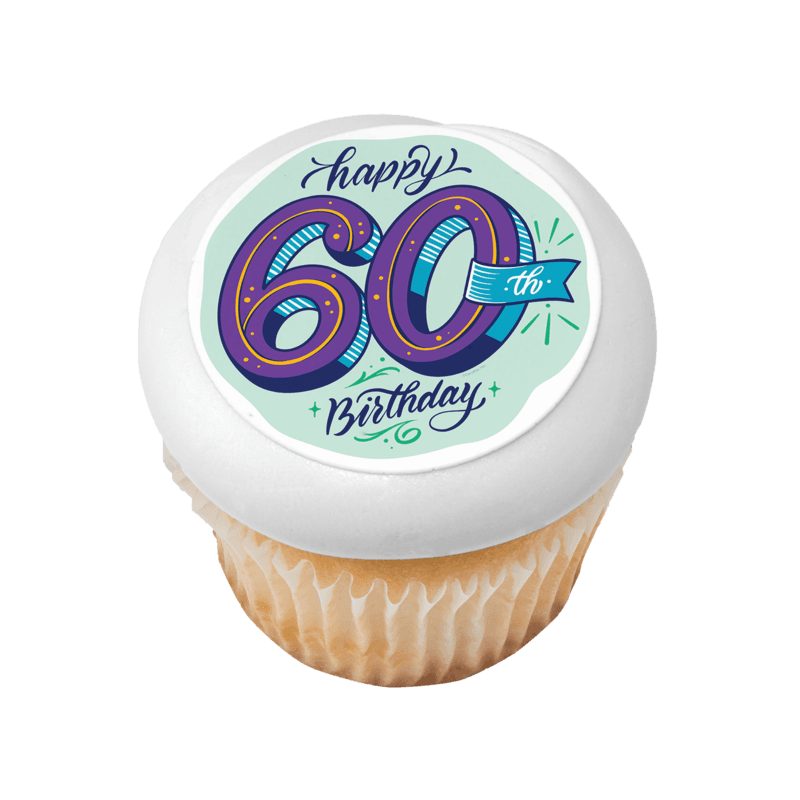 60th Birthday Cupcake