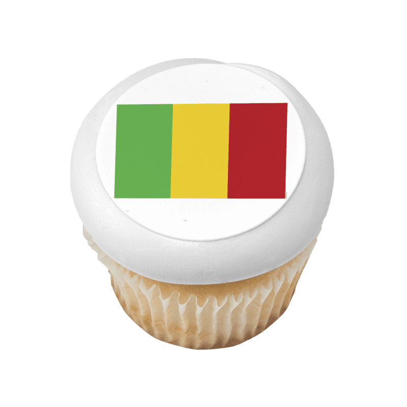 Mali Country Flag Cupcake