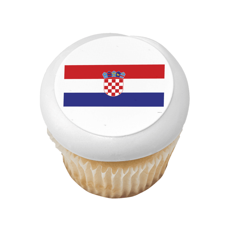 Croatia Country Flag Cupcake